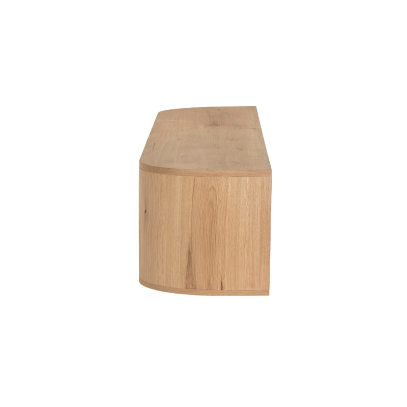 TV-meubel Novero Zwevend Naturel hout 180x35x33 cm-TV-meubels-Livingfurn