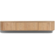 TV-meubel Novero Zwevend Naturel hout 220x35x33 cm-TV-meubels-Livingfurn