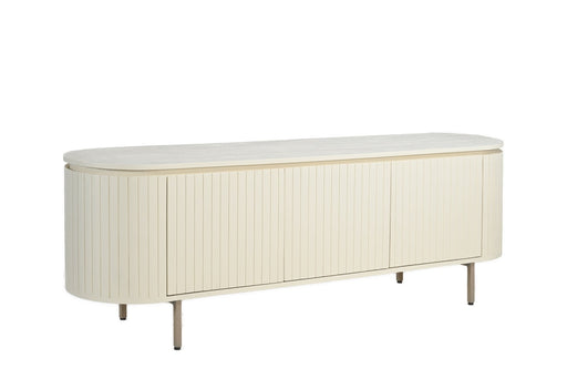 TV-meubel Patou Mangohout Beige 43x170x56 cm-TV-meubels-Livingfurn