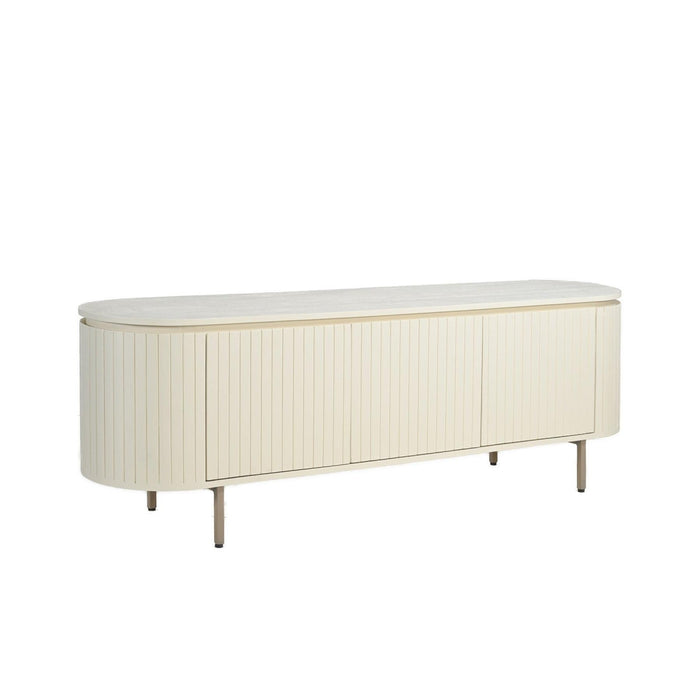 TV-meubel Patou Mangohout Beige 43x170x56 cm-TV-meubels-Livingfurn