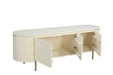 TV-meubel Patou Mangohout Beige 43x170x56 cm-TV-meubels-Livingfurn