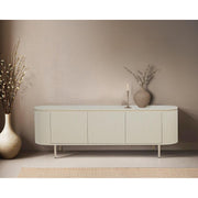 TV-meubel Patou Mangohout Beige 43x170x56 cm-TV-meubels-Livingfurn