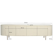 TV-meubel Patou Mangohout Beige 43x210x56 cm-TV-meubels-Livingfurn