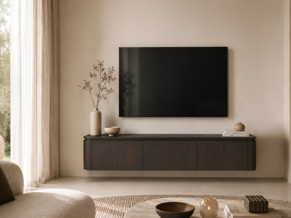 TV-meubel Rivano Eikenhout Fineer Bruin 180cm