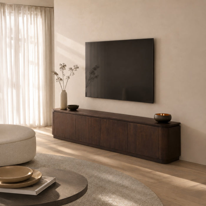 TV-meubel Rivano Eikenhout Fineer Bruin 220cm