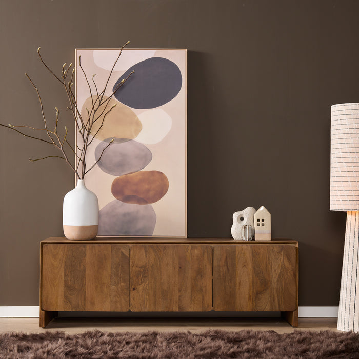 TV-meubel Tense Naturel Mangohout 150x40 cm-TV-meubels-Starfurn