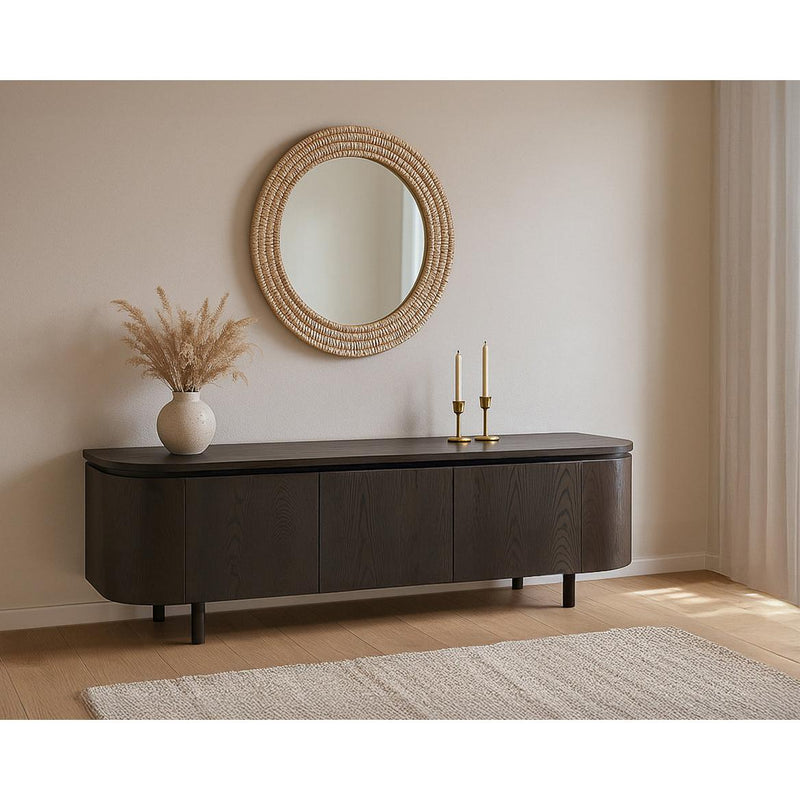 TV-meubel Tobago Eikenhout fineer Bruin 170x43x56 cm-TV-meubels-Livingfurn