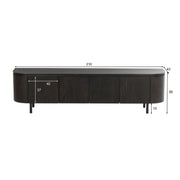 TV-meubel Tobago Eikenhout fineer Bruin 210x43x56 cm-TV-meubels-Livingfurn