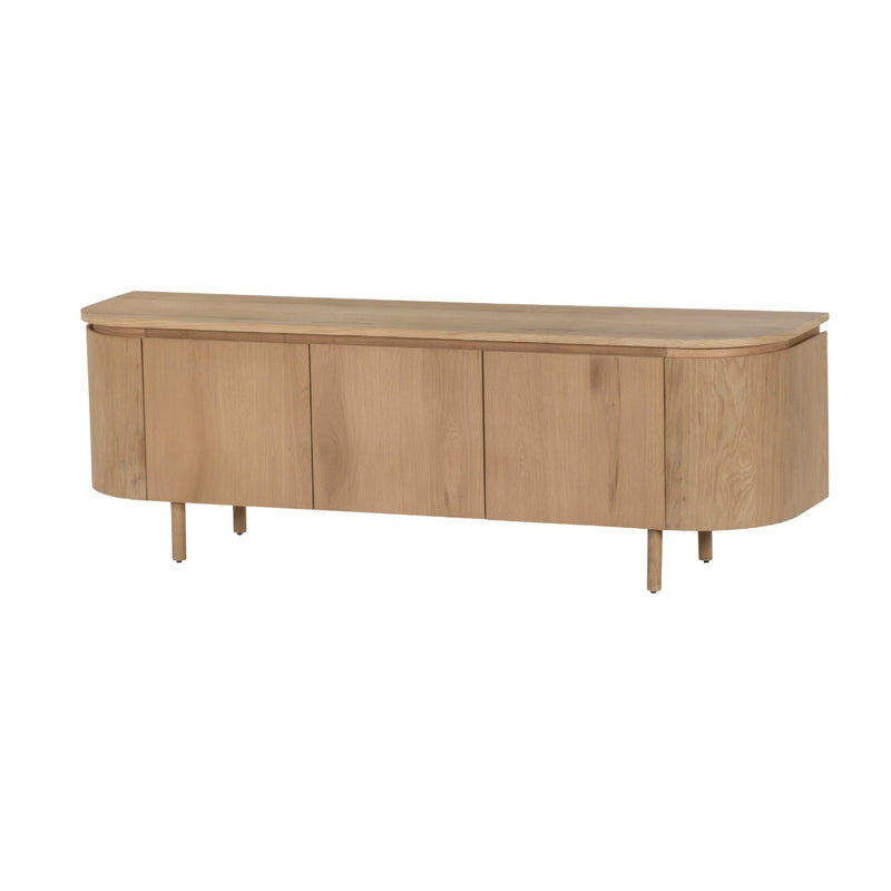 TV-meubel Tobago Eikenhout fineer Naturel hout 170x43x56 cm-TV-meubels-Livingfurn