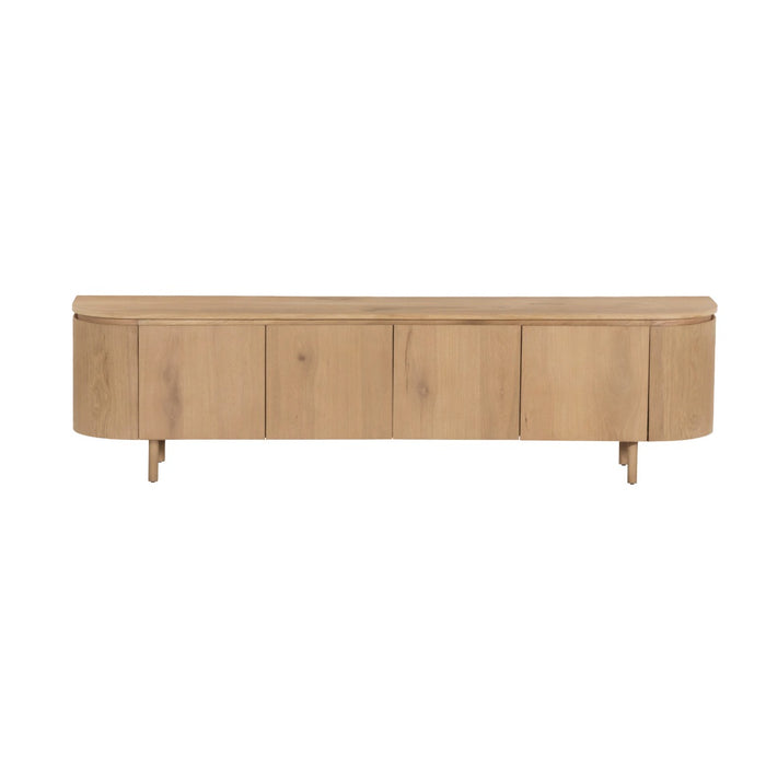 TV-meubel Tobago Eikenhout fineer Naturel hout 210x43x56 cm-TV-meubels-Livingfurn