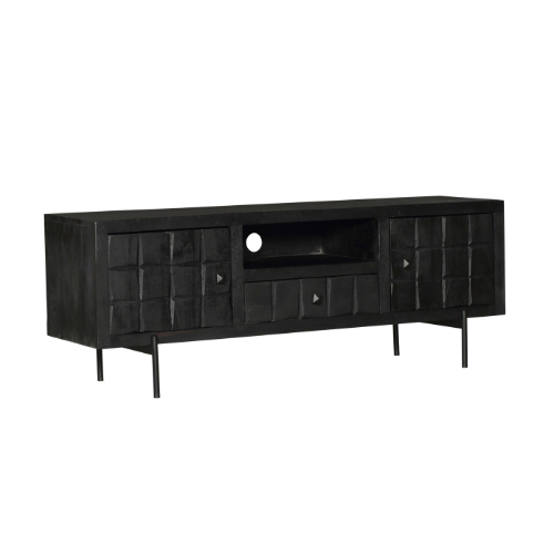 TV-meubel Tv meubel Brandy Zwart 150 cm 150x40x55 cm-TV-meubels-Starfurn