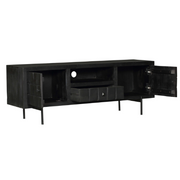 TV-meubel Tv meubel Brandy Zwart 150 cm 150x40x55 cm-TV-meubels-Starfurn