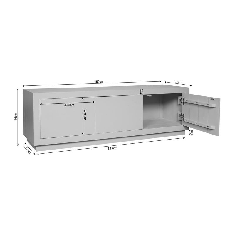 TV-meubel Tv meubel Brussel Bruin 150 cm 150x42x46 cm-TV-meubels-Starfurn