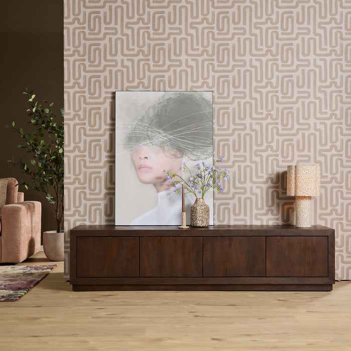 TV-meubel Tv meubel Brussel Bruin 200 cm 200x42x46 cm-TV-meubels-Starfurn