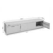TV-meubel Tv meubel Brussel Bruin 200 cm 200x42x46 cm-TV-meubels-Starfurn