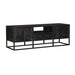 TV-meubel Tv meubel Denver Zwart 145 cm Mangohout en staal-TV-meubels-Starfurn