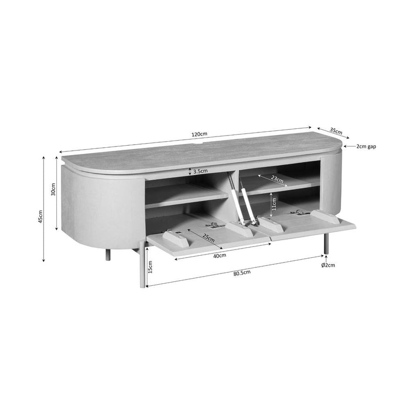 TV-meubel Tv meubel Excellent Naturel 120 cm 120x30x35 cm-TV-meubels-Starfurn