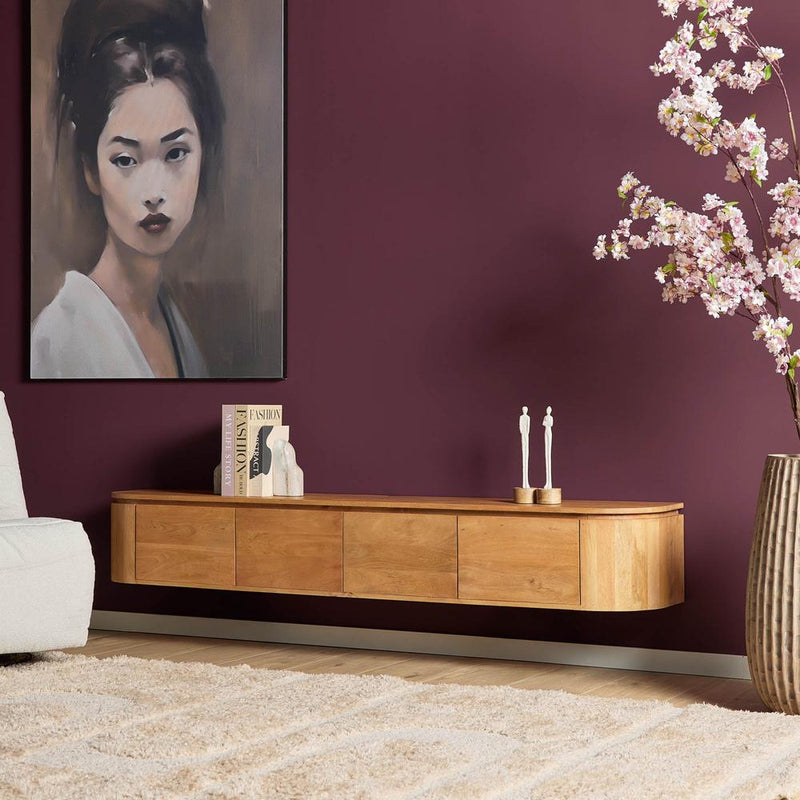 TV-meubel Tv meubel Excellent Naturel 200 cm 200x30x35 cm-TV-meubels-Starfurn