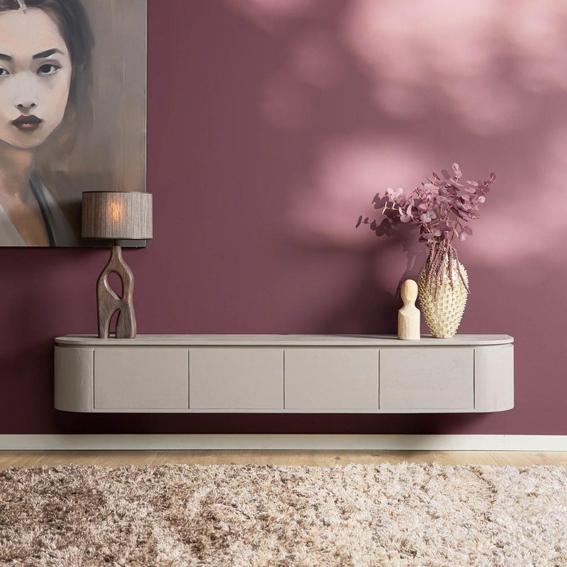 TV-meubel Tv meubel Excellent Taupe 200 cm 200x30x35 cm-TV-meubels-Starfurn