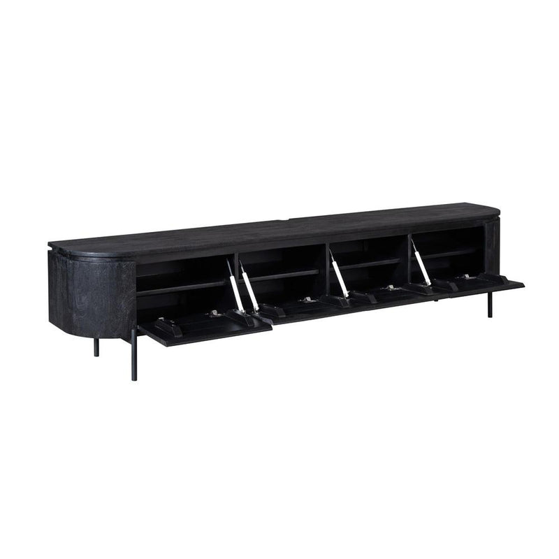 TV-meubel Tv meubel Excellent Zwart 200 cm 200x30x35 cm-TV-meubels-Starfurn