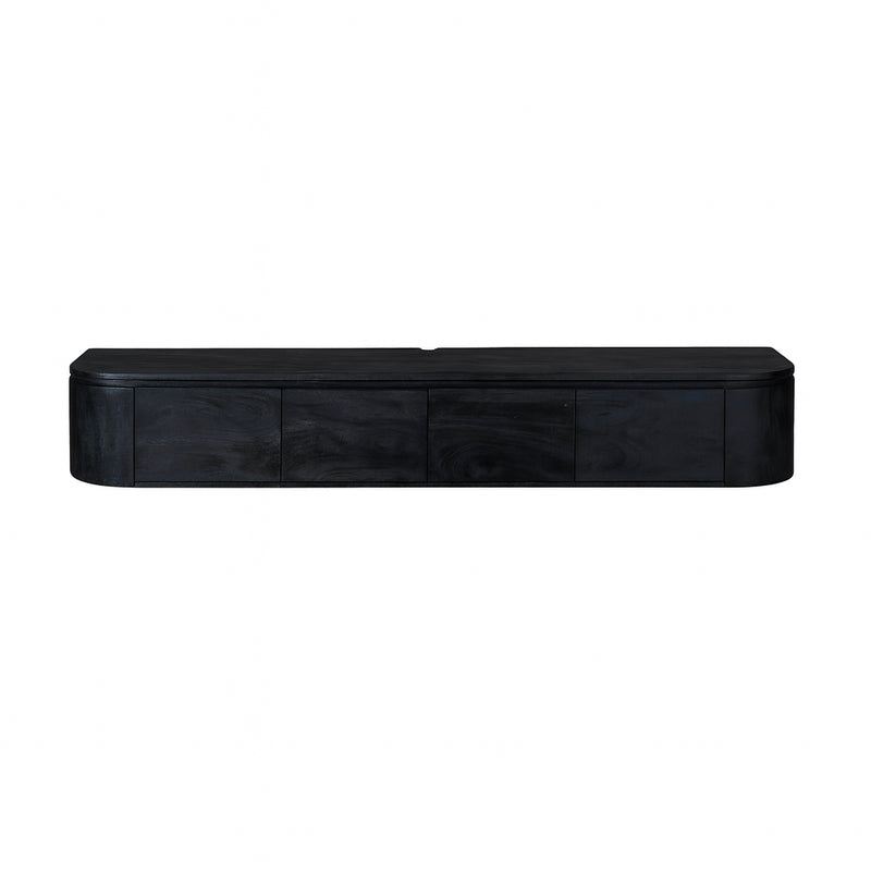 TV-meubel Tv meubel Excellent Zwart 200 cm 200x30x35 cm-TV-meubels-Starfurn
