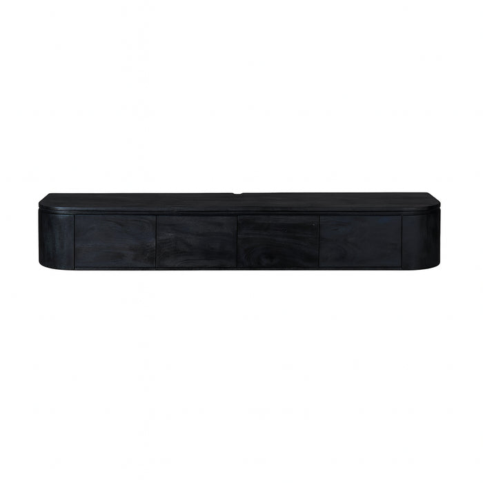 TV-meubel Tv meubel Excellent Zwart 200 cm 200x30x35 cm-TV-meubels-Starfurn