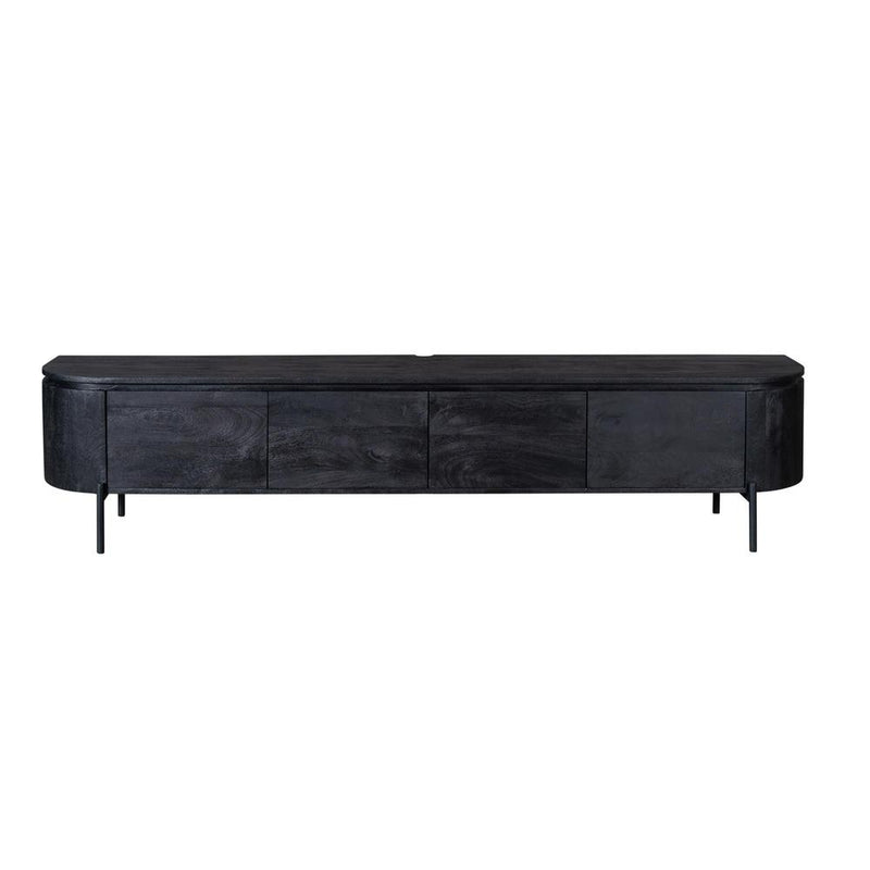 TV-meubel Tv meubel Excellent Zwart 200 cm 200x30x35 cm-TV-meubels-Starfurn