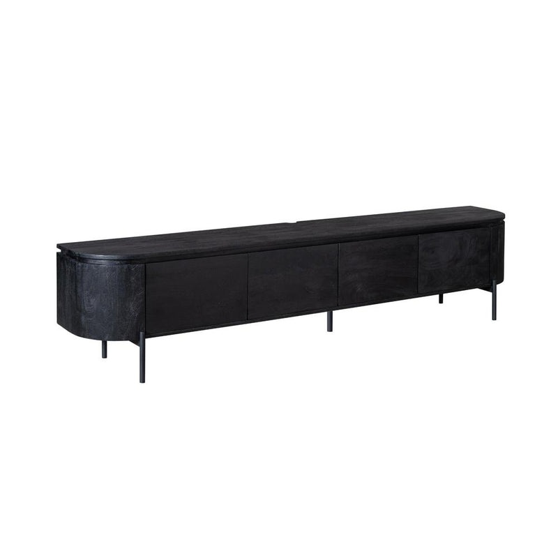 TV-meubel Tv meubel Excellent Zwart 240 cm 240x30x35 cm-TV-meubels-Starfurn