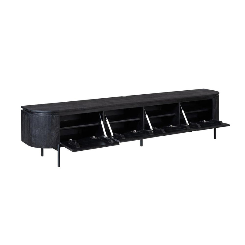 TV-meubel Tv meubel Excellent Zwart 240 cm 240x30x35 cm-TV-meubels-Starfurn