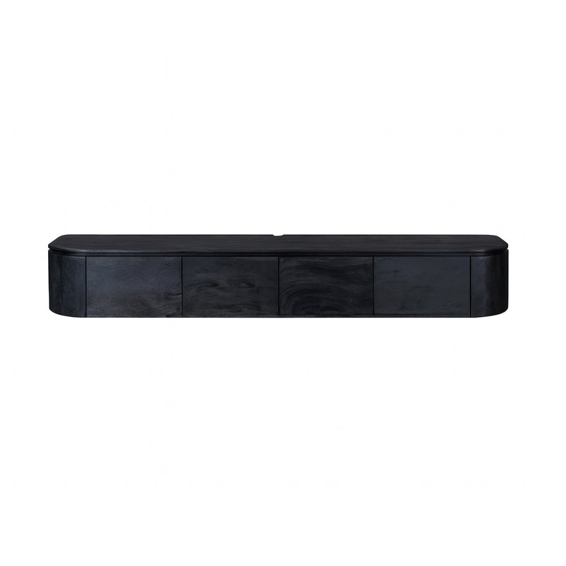 TV-meubel Tv meubel Excellent Zwart 240 cm 240x30x35 cm-TV-meubels-Starfurn