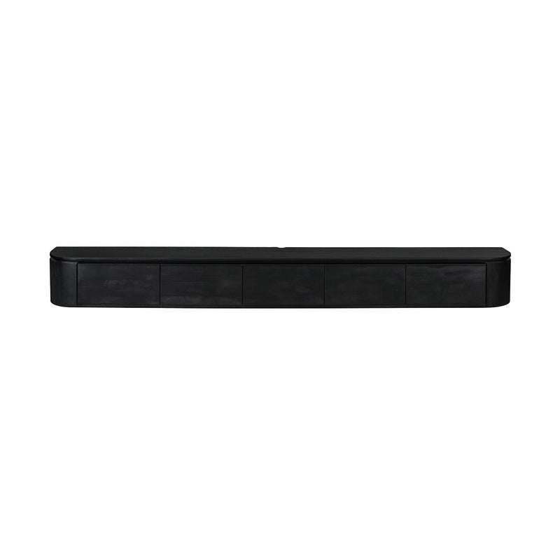 TV-meubel Tv meubel Excellent Zwart 280 cm 280x30x35 cm-TV-meubels-Starfurn