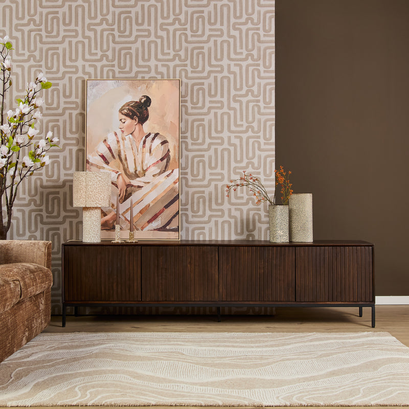 TV-meubel Tv meubel Madison Bruin 210 cm 210x45x55 cm-TV-meubels-Starfurn