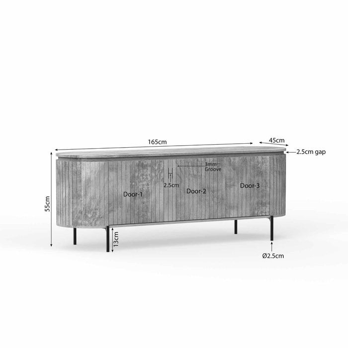 TV-meubel Tv meubel Solana 165 cm Taupe 165x45x55 cm-TV-meubels-Starfurn