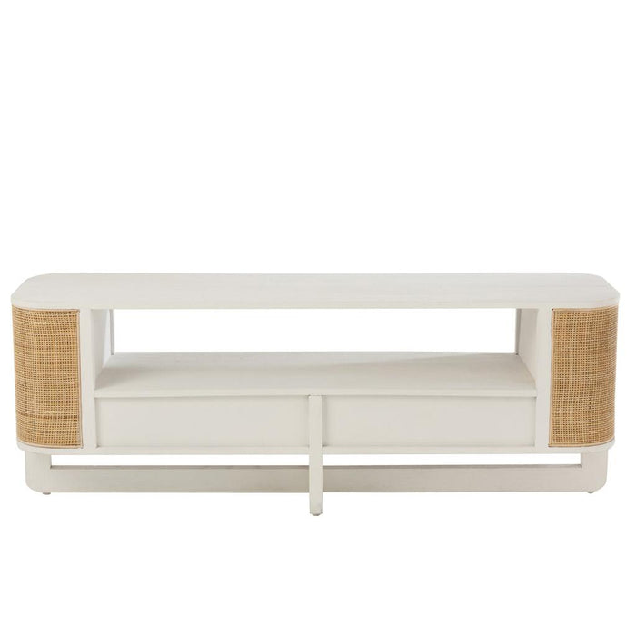 TV-meubel Wit Bayur hout 40x140 cm-TV-meubels-J-Line