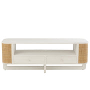 TV-meubel Wit Bayur hout 40x140 cm-TV-meubels-J-Line