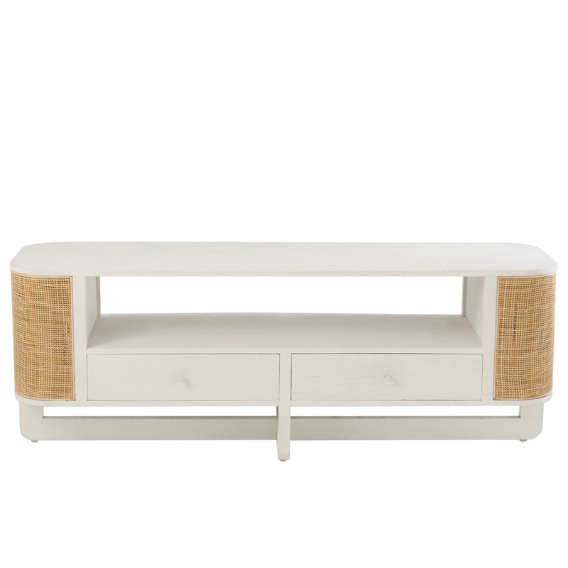 TV-meubel Wit Bayur hout 40x140 cm-TV-meubels-J-Line