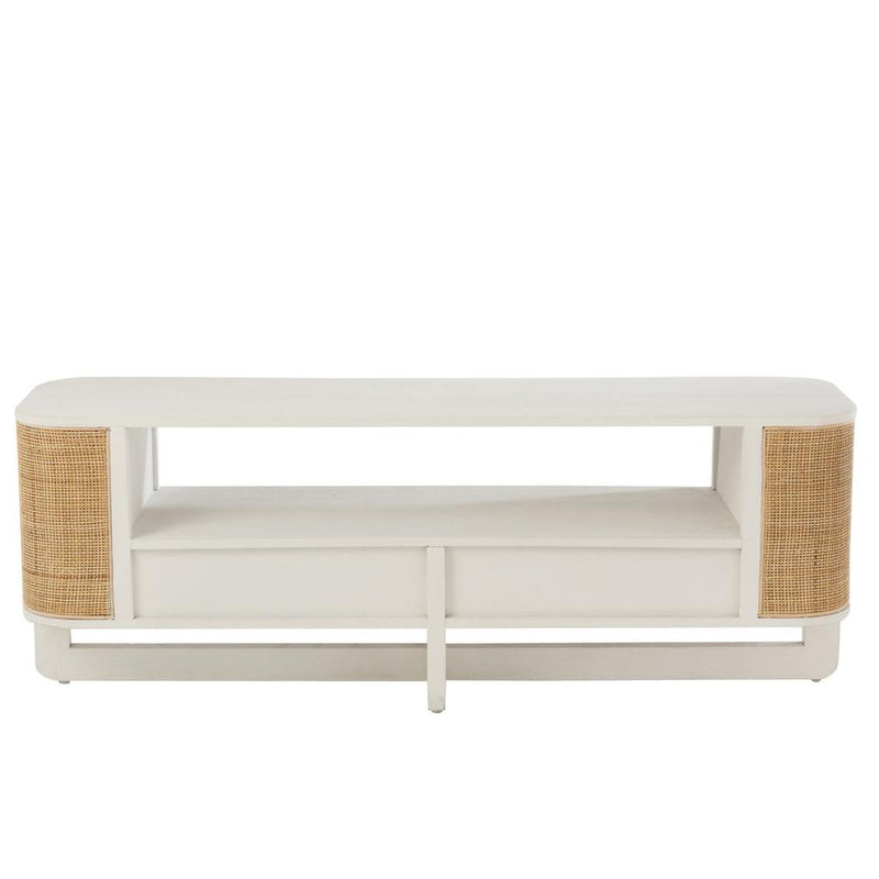 TV-meubel Wit Bayur hout 40x140 cm-TV-meubels-J-Line