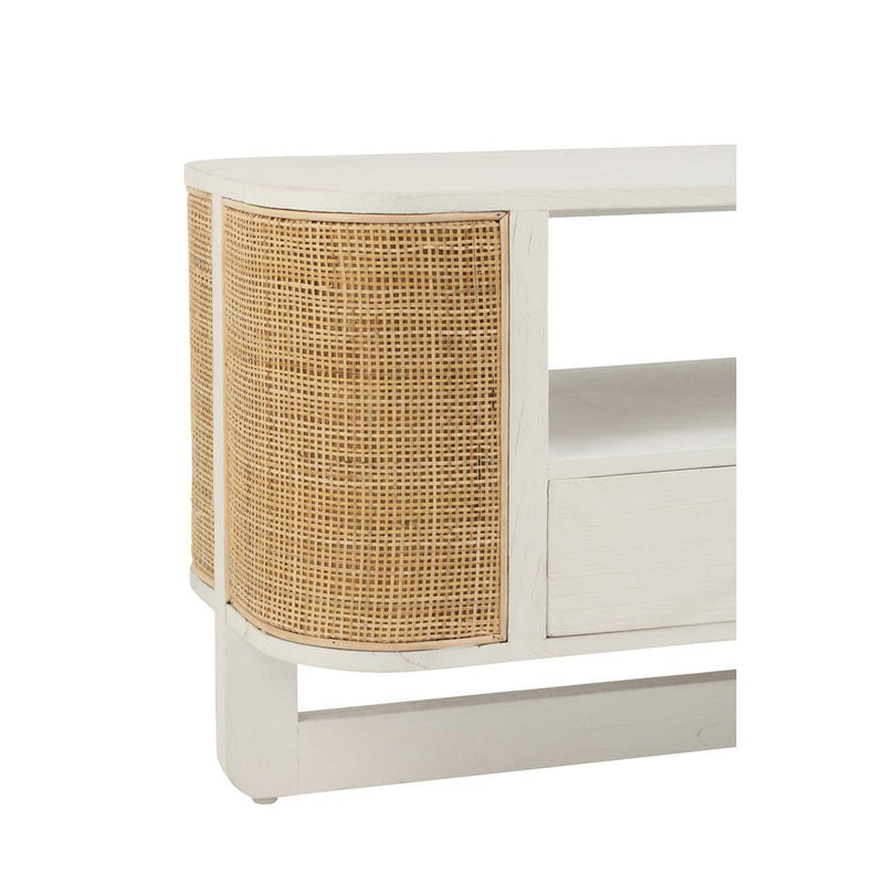 TV-meubel Wit Bayur hout 40x140 cm-TV-meubels-J-Line