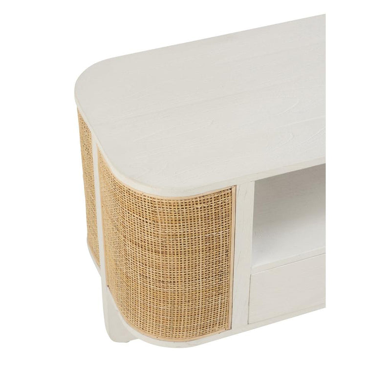 TV-meubel Wit Bayur hout 40x140 cm-TV-meubels-J-Line