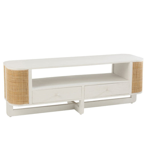 TV-meubel Wit Bayur hout 40x140 cm-TV-meubels-J-Line