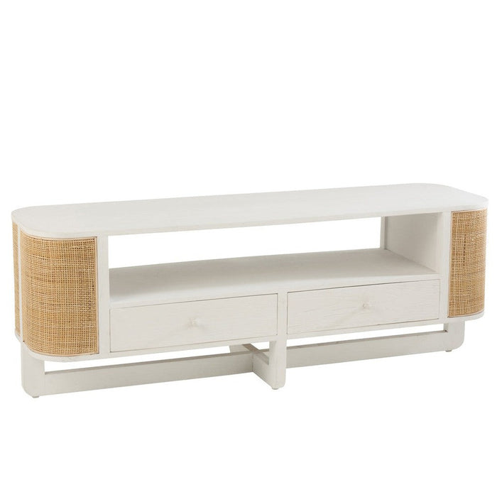 TV-meubel Wit Bayur hout 40x140 cm-TV-meubels-J-Line