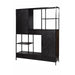 TV-meubel York Mangohout Zwart 160x40 cm-TV-meubels-Livingfurn