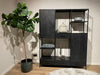 TV-meubel York Mangohout Zwart 160x40x200 cm-TV-meubels-Livingfurn