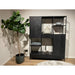 TV-meubel York Mangohout Zwart 160x40x200 cm-TV-meubels-Livingfurn