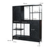 TV-meubel York Mangohout Zwart 160x40x200 cm-TV-meubels-Livingfurn