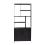 TV-meubel York Mangohout Zwart 90x40x210 cm-Opbergkasten-Livingfurn