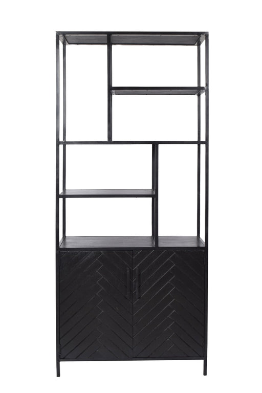 TV-meubel York Mangohout Zwart 90x40x210 cm-TV-meubels-Livingfurn