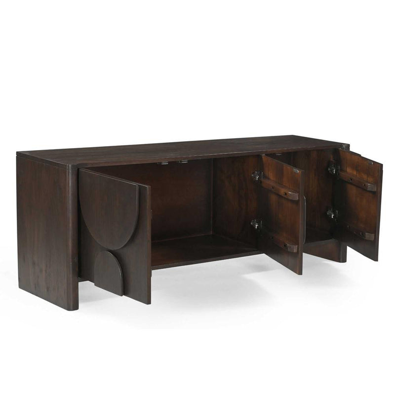 TV-meubel Zana Bruin Mangohout 150x40 cm-TV-meubels-Starfurn