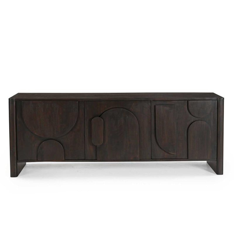 TV-meubel Zana Bruin Mangohout 150x40 cm-TV-meubels-Starfurn