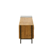 TV-meubel Zwart Fir hout 40x160 cm-TV-meubels-J-Line